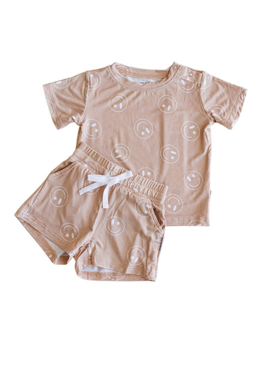 Starry Eyed Smiley Bamboo Shorty Sets