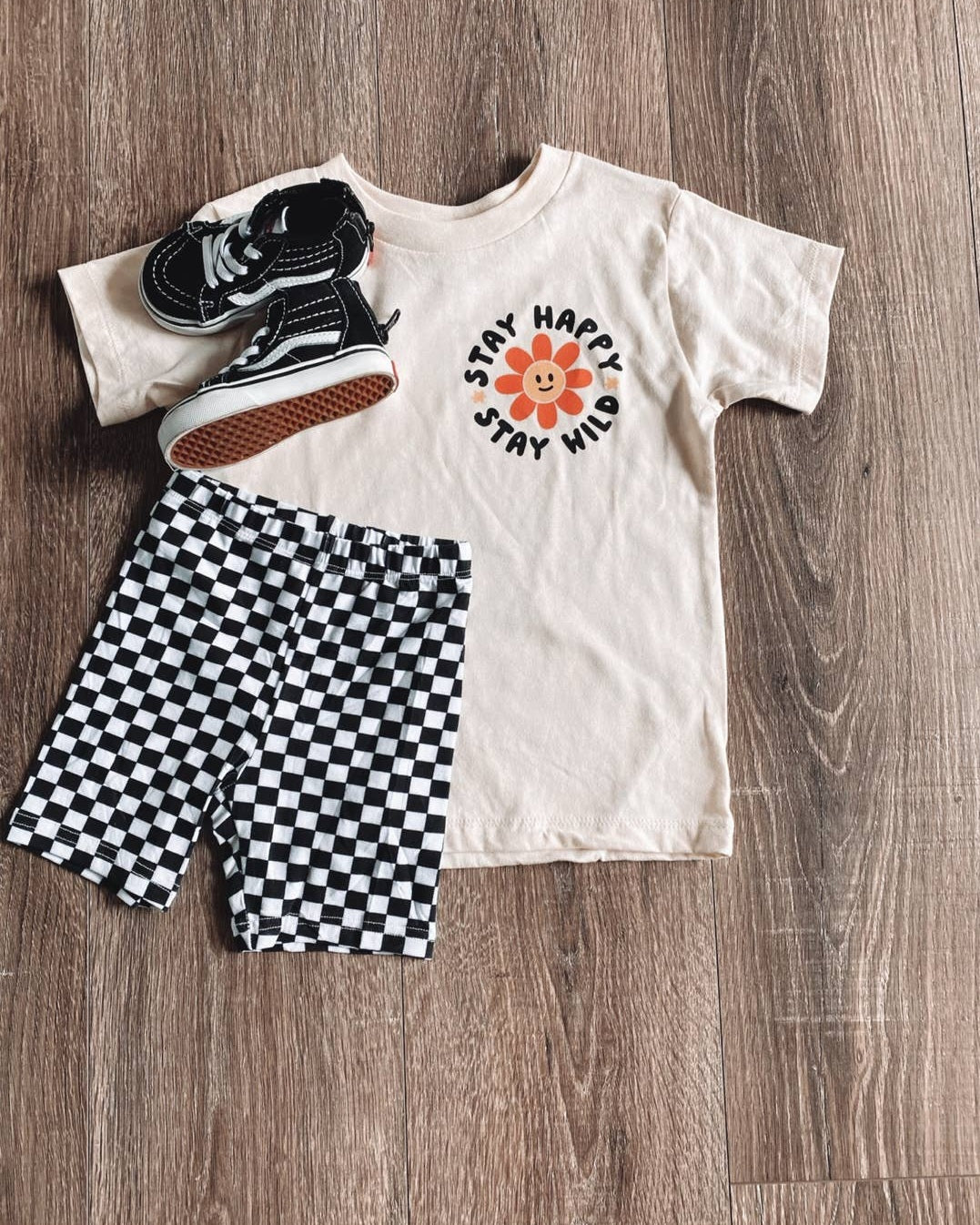 Checkered Biker Shorts